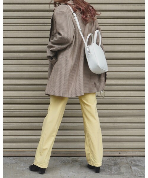 A.D.G(エーディージー)の「Gun Club Check Oversized Tailored Jacket (beige)(テーラードジャケット・レディース・ベージュ・FREE)」の8枚目の写真
