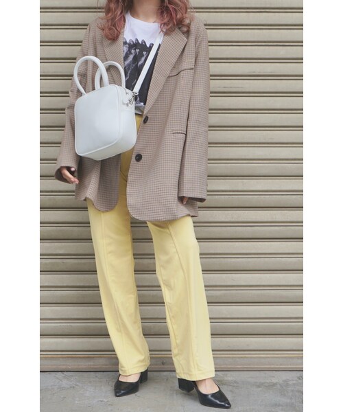 A.D.G(エーディージー)の「Gun Club Check Oversized Tailored Jacket (beige)(テーラードジャケット・レディース・ベージュ・FREE)」の9枚目の写真