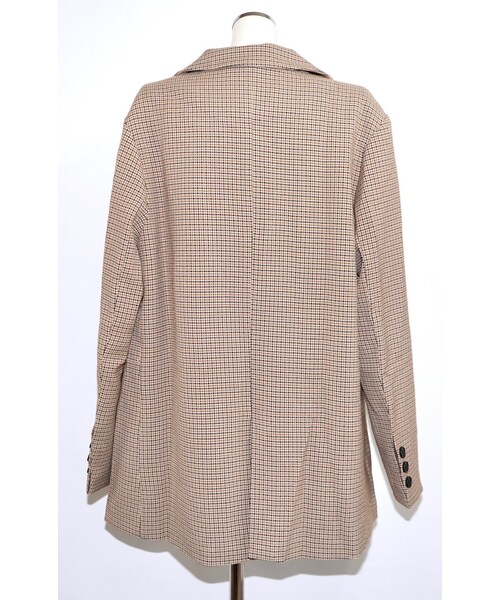 A.D.G(エーディージー)の「Gun Club Check Oversized Tailored Jacket (beige)(テーラードジャケット・レディース・ベージュ・FREE)」の12枚目の写真