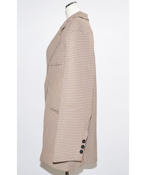 A.D.G(エーディージー)の「Gun Club Check Oversized Tailored Jacket (beige)(テーラードジャケット・レディース・ベージュ・FREE)」の13枚目の写真