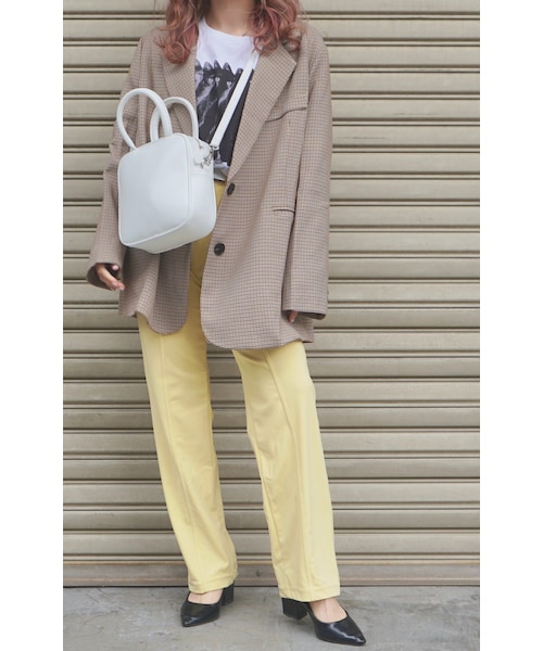 A.D.G（エーディージー）の「High Waist Stretch Pants（lemon yellow）（その他パンツ・レディース・イエロー・FREE）」の2枚目の写真