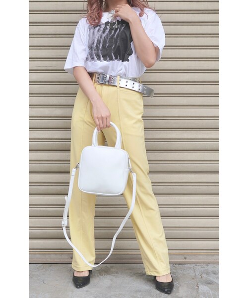 A.D.G（エーディージー）の「High Waist Stretch Pants（lemon yellow）（その他パンツ・レディース・イエロー・FREE）」の6枚目の写真