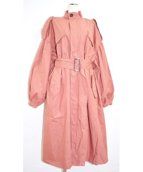 A.D.G(エーディージー)の「Balloon Sleeve Military Long Jacket Coat (pink)*with Belt(ミリタリージャケット・レディース・ピンク・FREE)」の9枚目の写真