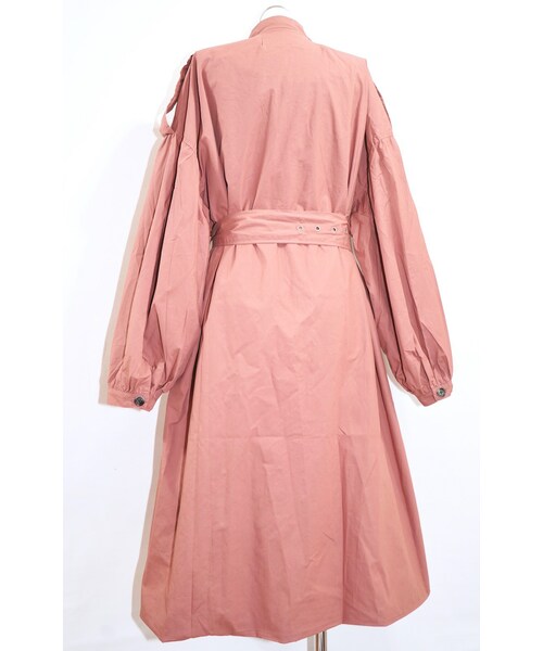 A.D.G(エーディージー)の「Balloon Sleeve Military Long Jacket Coat (pink)*with Belt(ミリタリージャケット・レディース・ピンク・FREE)」の10枚目の写真