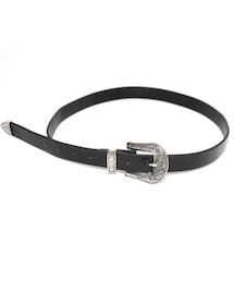 A.D.G | Silver Emboss Buckle Belt (black)(ベルト)