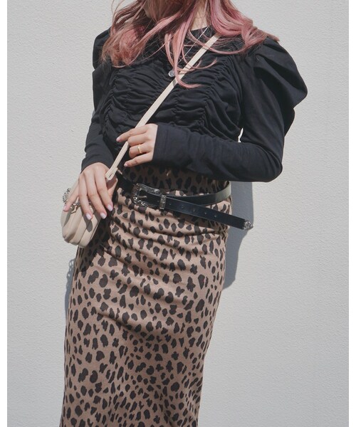 A.D.G（エーディージー）の「Silver Emboss Buckle Belt (black)（ベルト・レディース・ブラック・FREE）」の4枚目の写真