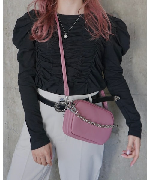 A.D.G（エーディージー）の「Silver Emboss Buckle Belt (black)（ベルト・レディース・ブラック・FREE）」の5枚目の写真