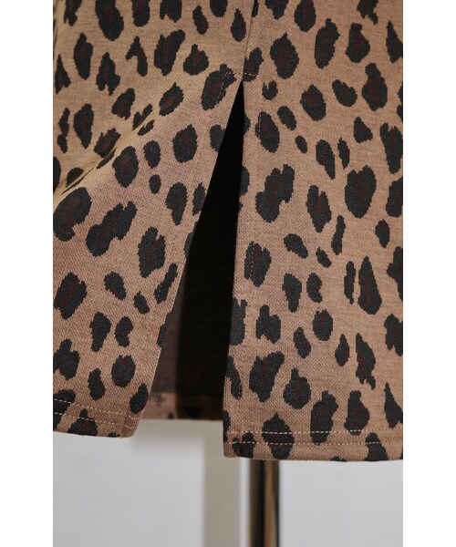 A.D.G（エーディージー）の「Leopard Stretch H-Line Long Skirt (brown)（スカート・レディース・ブラウン・FREE）」の7枚目の写真