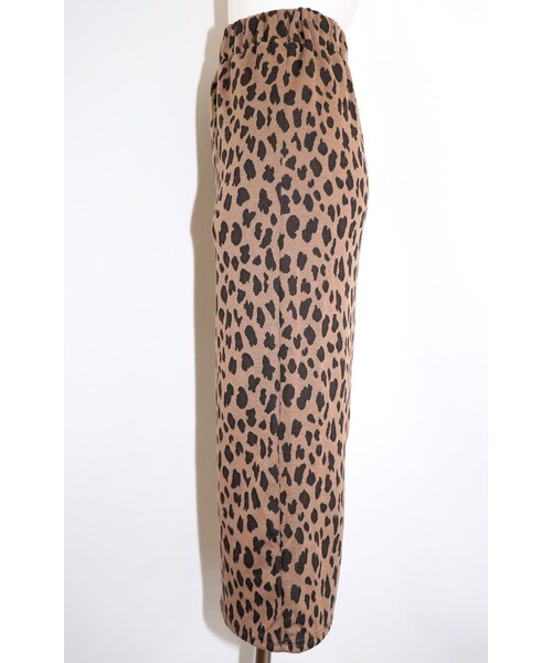 A.D.G（エーディージー）の「Leopard Stretch H-Line Long Skirt (brown)（スカート・レディース・ブラウン・FREE）」の9枚目の写真