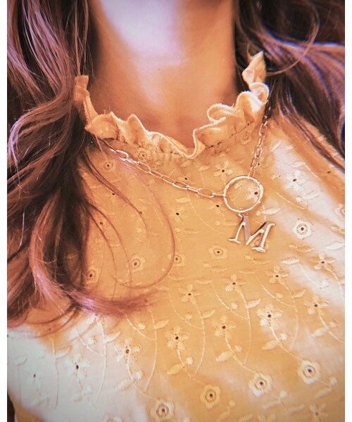 A.D.G（エーディージー）の「Initial＆Ring Necklace（ネックレス・レディース・シルバー・FREE）」の5枚目の写真