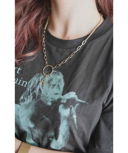 A.D.G（エーディージー）の「Initial＆Ring Necklace（ネックレス・レディース・シルバー・FREE）」の8枚目の写真
