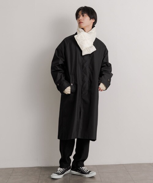 SENSE OF PLACE by URBAN RESEARCH(センスオブプレイスバイアーバンリサーチ)の「TAION BASIC DOWN SCARF(マフラー・メンズ・OFF WHITE/BLACK/D.NAVY/D.GREEN/S.BEIGE・one)」の9枚目の写真