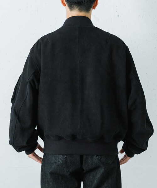URBAN RESEARCH（アーバンリサーチ）の「SEVEN BY SEVEN　LEATHER MA-1 BLOUSON（ブルゾン・メンズ・010 BLK・M/L）」の3枚目の写真