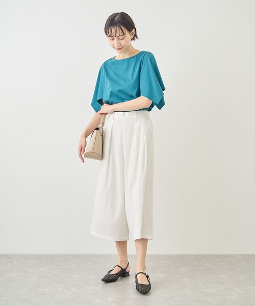 ROPE' PICNIC（ロペピクニック）の「ホワイトレーヨンナイロンガウチョパンツ（スラックス・レディース・ホワイト・L/M/S）」の7枚目の写真
