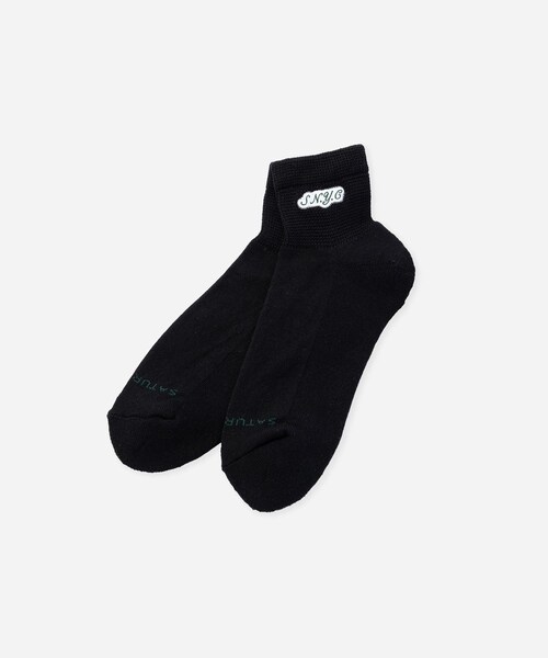 Saturdays NYC（サタデーズ ニューヨークシティ ）の「S.NYC Quarter Socks（ソックス/靴下・レディース・ブラック/ホワイト/キミドリ・F）」の4枚目の写真