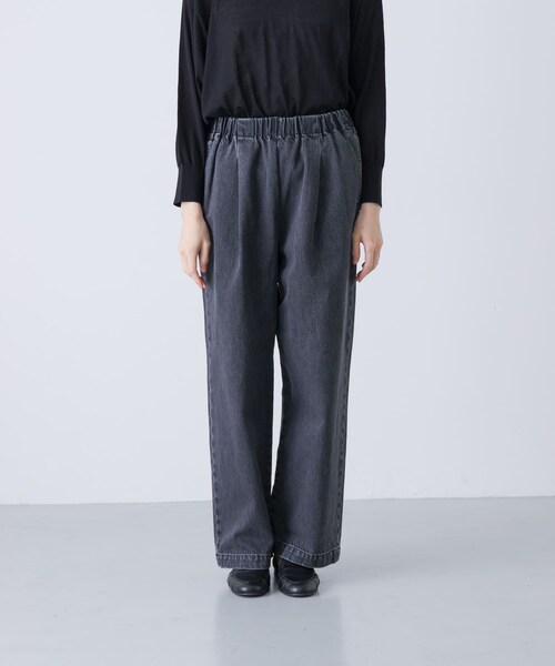 かぐれ（カグレ）の「フェードデニムイージーパンツ（デニムパンツ・レディース・L/INDIGO/BLACK・FREE）」の11枚目の写真