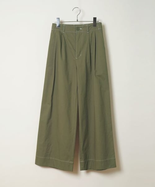 Crisp（クリスプ）の「タックワイドパンツ[c2R3282]（チノパンツ・レディース・ベージュ/ブラック/カーキ・FREE）」の6枚目の写真