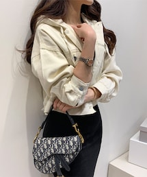 DHOLIC | フードクロップドジャケット(デニムジャケット)