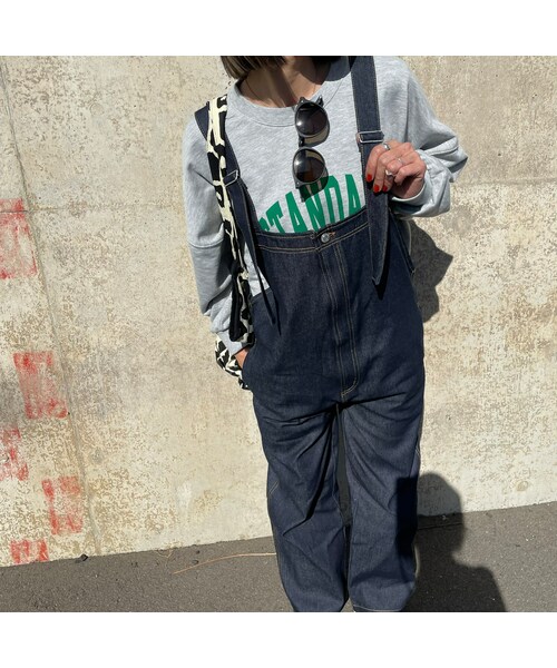 copine(コピン)の「デニムサロペット(サロペット/オーバーオール・レディース・インディゴ・F)」の2枚目の写真