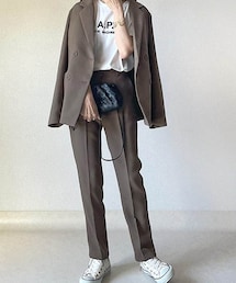 DHOLIC | ダブルジャケット&パンツセット(アンサンブル)