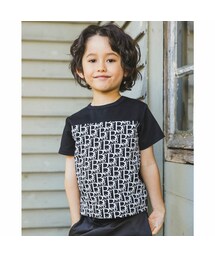 BeBe（ベベ）の「【お揃い】モノグラムドッキングTシャツ(90~150cm)（Tシャツ/カットソー・キッズ）」