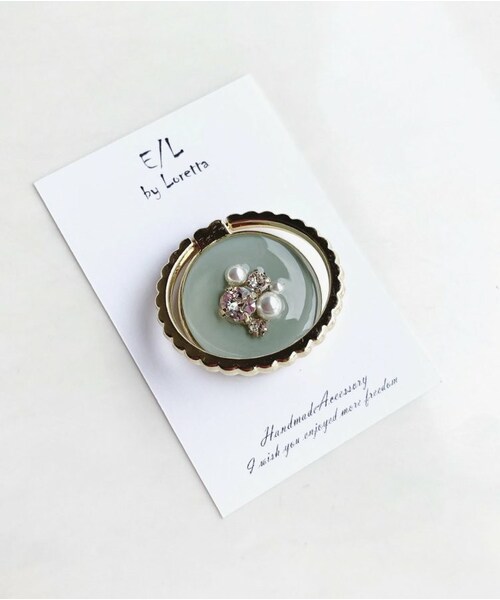 A.D.G(エーディージー)の「スマホ Ring color bijou Ⅱ(Mint)(イヤリング・レディース・その他・FREE)」の2枚目の写真