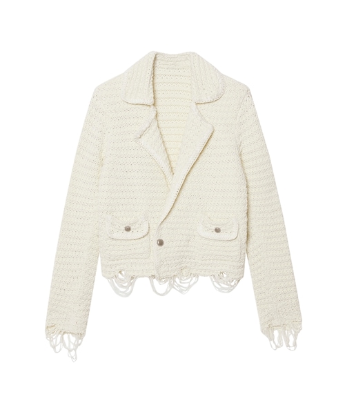Elegant Retro Rope Weave Linen-blend Jacket