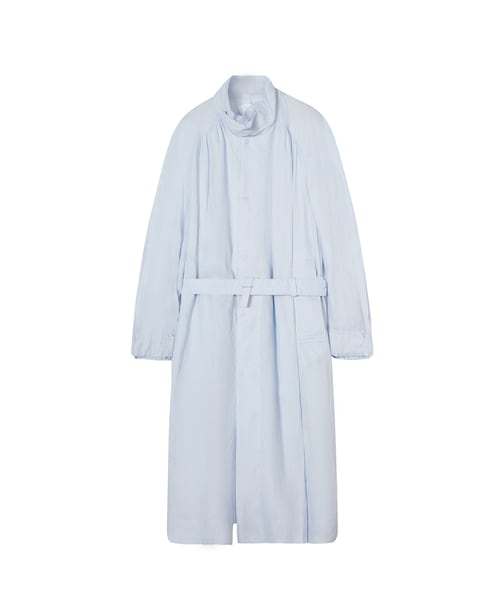 JNBY(ジェーエヌビーワイ)の「Belted Ramie Trench Coat(トレンチコート・レディース・ライトブルー・34/36/38)」の1枚目の写真