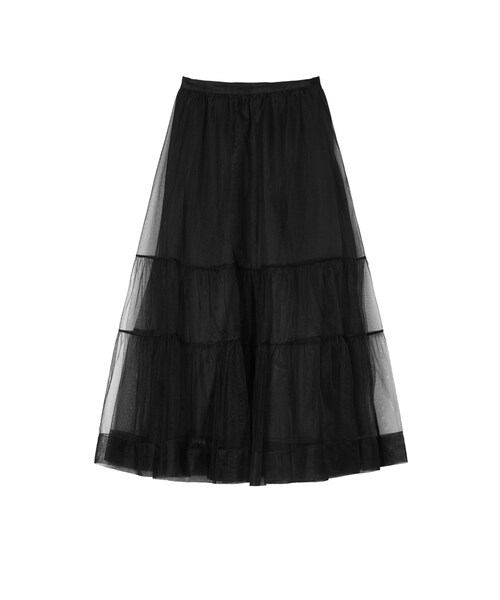 JNBY（ジェーエヌビーワイ）の「Tiered Sheer Tulle Skirt（スカート・レディース・ホワイト/ブラック/ブラウン・36/38/40）」の3枚目の写真