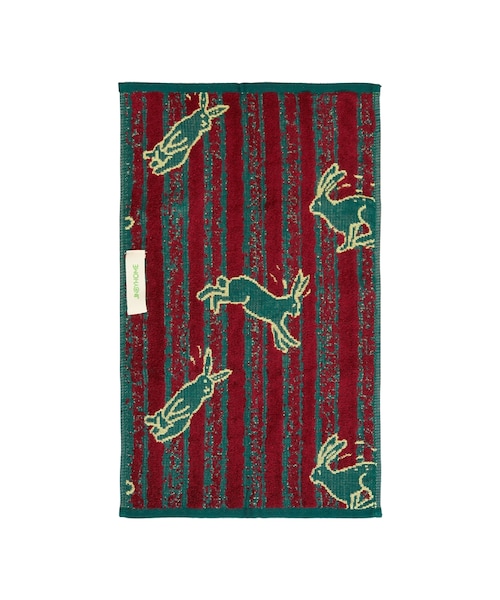 JNBY（ジェーエヌビーワイ）の「HOME Bunny Cotton Towel（フェイスタオル・レディース・パープル/グリーン系・ONE SIZE）」の2枚目の写真