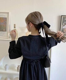 DHOLIC | ベロアリボンヘアゴム(カチューシャ)