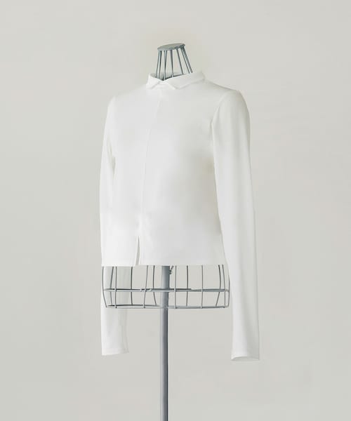 【SIWEM】CENTER SLIT TWO WAY NECK TOPS SIWEM（シウム）の「CENTER SLIT TWO WAY NECK TOPS（Tシャツ