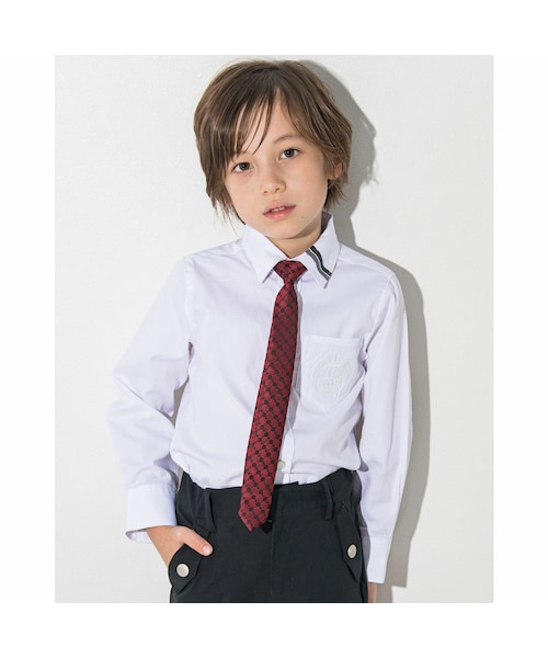 フォーマル エンブレム コットン オックス シャツ (110~160cm)