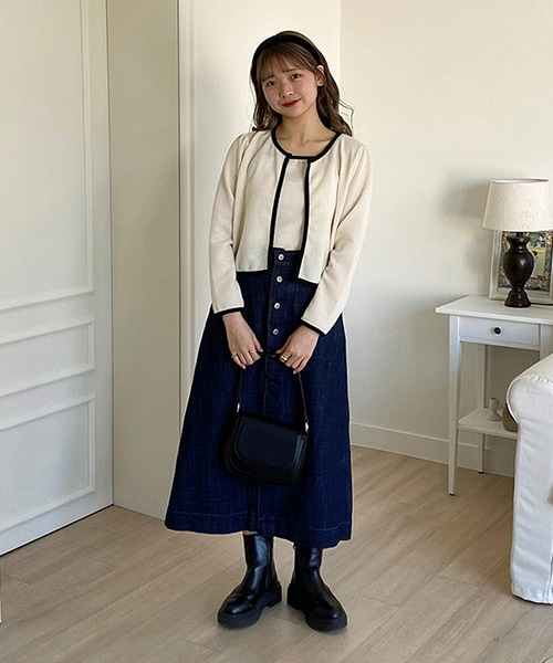 DHOLIC（ディーホリック）の「デニムロングスカート（デニムスカート