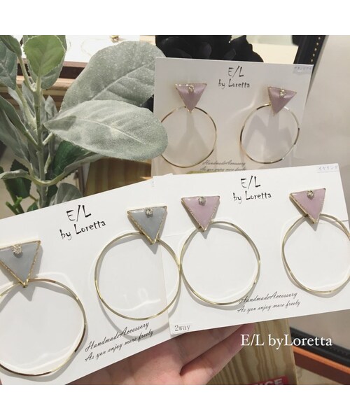 A.D.G(エーディージー)の「Triangle▽ bighoop pierce/earring(ピアス(片耳用)・レディース・その他・FREE)」の2枚目の写真