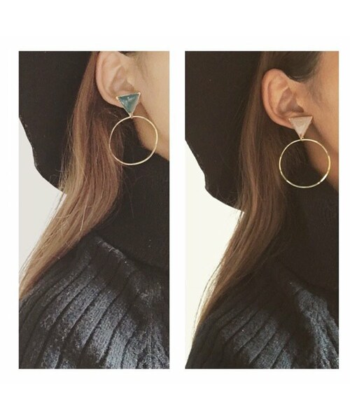 A.D.G(エーディージー)の「Triangle▽ bighoop pierce/earring(ピアス(片耳用)・レディース・その他・FREE)」の7枚目の写真