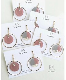 A.D.G | (全2色)3color big hoop pierce/earring(ピアス（片耳用）)