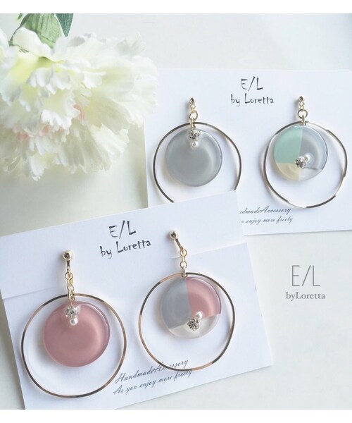 A.D.G(エーディージー)の「(全2色)3color big hoop pierce/earring(ピアス(片耳用)・レディース・その他・FREE)」の3枚目の写真