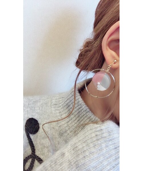 A.D.G(エーディージー)の「(全2色)3color big hoop pierce/earring(ピアス(片耳用)・レディース・その他・FREE)」の5枚目の写真