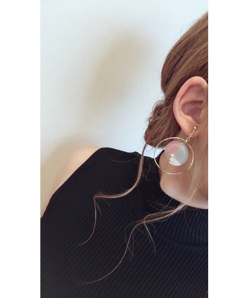 A.D.G(エーディージー)の「(全2色)3color big hoop pierce/earring(ピアス(片耳用)・レディース・その他・FREE)」の8枚目の写真