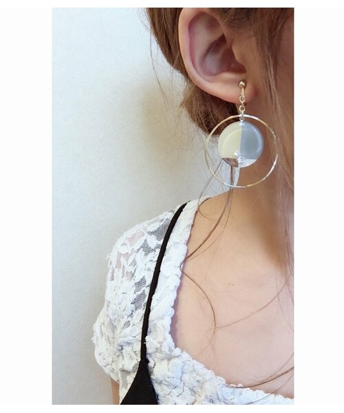 A.D.G(エーディージー)の「3color big hoop pierce/earring(LEMON)(ピアス(両耳用)・レディース・その他・FREE)」の4枚目の写真