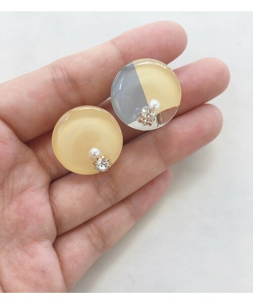 A.D.G(エーディージー)の「2way 3color hoop pierce/earring(LEMON)(ピアス(両耳用)・レディース・その他・FREE)」の2枚目の写真
