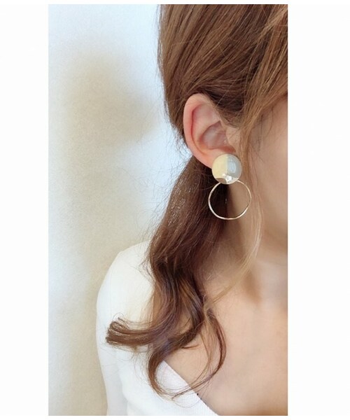 A.D.G(エーディージー)の「2way 3color hoop pierce/earring(LEMON)(ピアス(両耳用)・レディース・その他・FREE)」の4枚目の写真