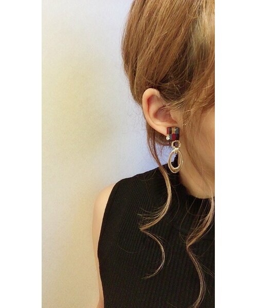 A.D.G(エーディージー)の「Square art w hoop pierce/earring(Mix)(ピアス(両耳用)・レディース・その他・FREE)」の5枚目の写真