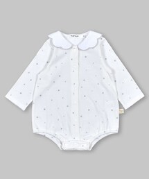SLAP SLIP BABY | スカラップ 襟 キラキラ 星 グリッタープリント ボディミニ ベビー (70~80cm)(ロンパース)