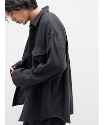 LIDNM | LIGHT TWEED NAVAL SHIRT(シャツ/ブラウス)