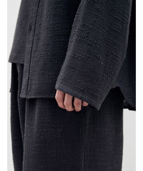 LIDNM(リドム)の「LIGHT TWEED NAVAL SHIRT(シャツ/ブラウス・メンズ・グレー/グリーン・S/M/L)」の7枚目の写真