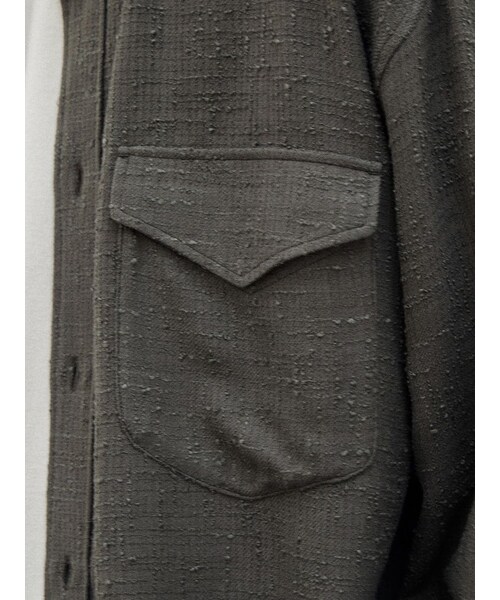 LIDNM(リドム)の「LIGHT TWEED NAVAL SHIRT(シャツ/ブラウス・メンズ・グレー/グリーン・S/M/L)」の21枚目の写真