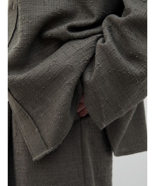 LIDNM(リドム)の「LIGHT TWEED NAVAL SHIRT(シャツ/ブラウス・メンズ・グレー/グリーン・S/M/L)」の22枚目の写真