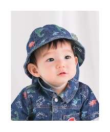 SLAP SLIP BABY | 無地 恐竜 総柄 日よけ 付 ハット ベビー(ハット)